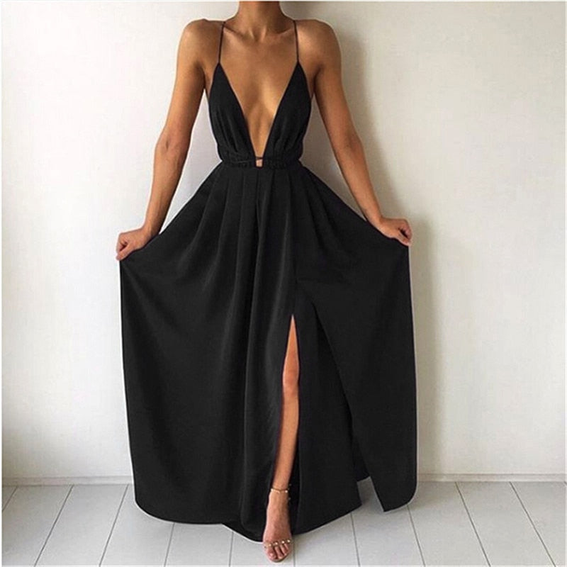 vest dress long maxi summer Sexy Sundress Boho Drawstring Side Slit Dresses – Global Fashions GC C'Mimi 14 Key Features Size:Adult | 46.5|W Teenager'S Teen Spring/Autumn *-Shoulder