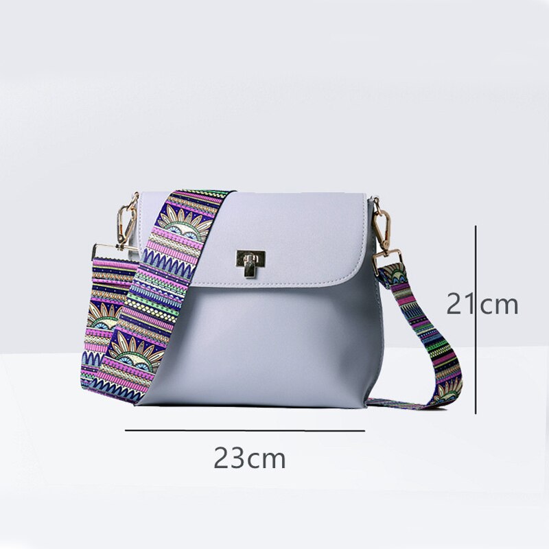 DAUNAVIA Brand bags for women 2019 Women PU Leather Shoulder bags Crossbody women Messenger Bags with Colorful Strap Handbags