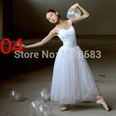 New Women Classical Professional Long Ballet Lyrical Dance Dress Ballerina Tutu Skirt Adult Long Lyrical Dress