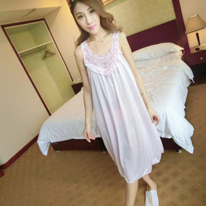 Sexy lingerie for woman summer dress lace princess pijamas mujer Large size fashion nightgown casual dressing gowns for women