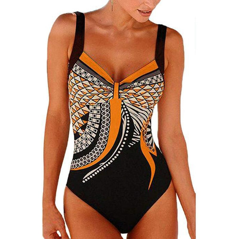 One Piece Swimsuit Push Up Sexy Bathing Suit Women Swimming for Beach Wear Monokini Plus Size