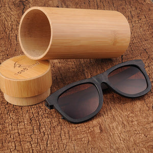 Ebony Wooden Male Lady Sunglasses