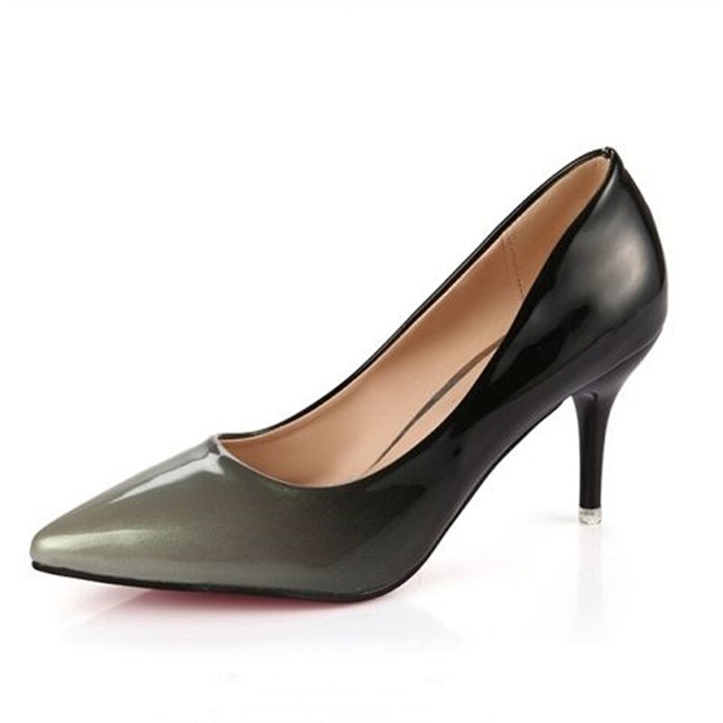 Gradient color Pointed Toe Shallow 10CM High heels pumps women