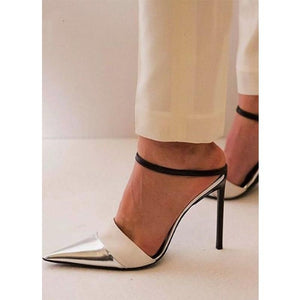Bling Bling PU Buckle Strap Pumps