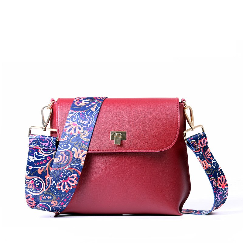 DAUNAVIA Brand bags for women 2019 Women PU Leather Shoulder bags Crossbody women Messenger Bags with Colorful Strap Handbags