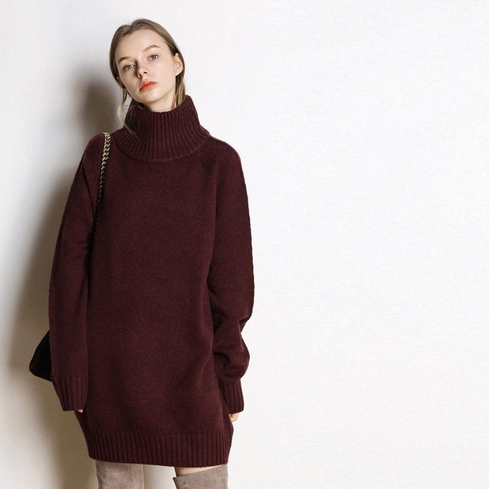 Solid Color Long Loose Sweater Large Size Knit Bottoming Shirt