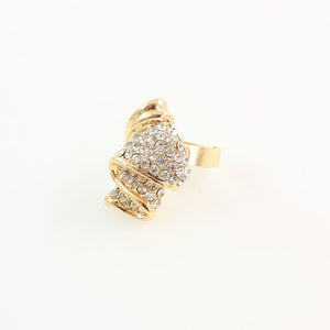 Gold Color Alloy Rhinestone Wedding Jewelry Sets