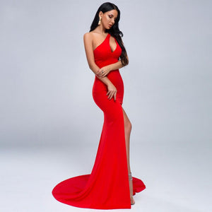 Sexy Hollow Out One Shoulder Sleeveless Floor Length Bodycon Backless Maxi dress