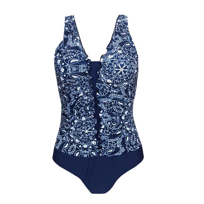 Sexy Dot Slim Fit One-Piece Swimsuit Closed Push Up Swimwear Plus Size Women Body Swimming Bathing Suit