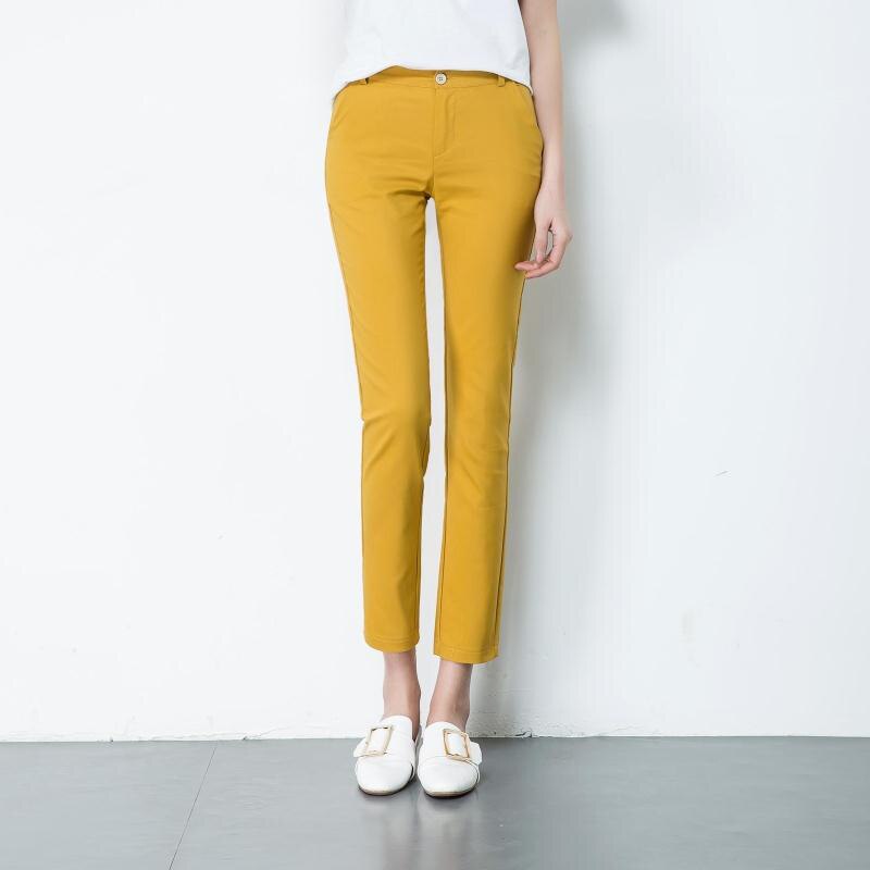 Cotton Elastic Slim Skinny Stretch Pencil Trousers