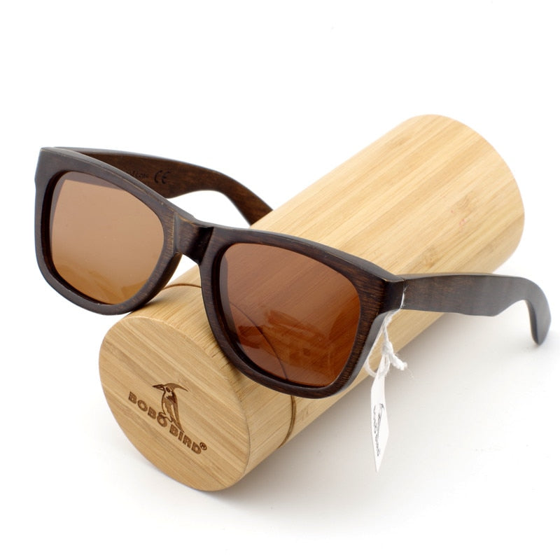 Ebony Wooden Male Lady Sunglasses