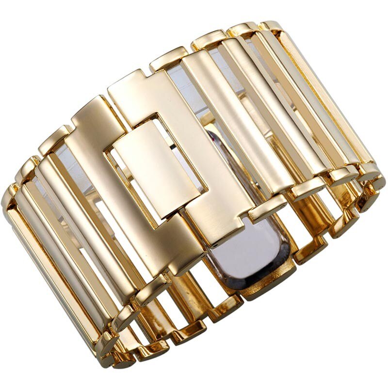 Gold Stainless Steel Chain Band Wristwatches