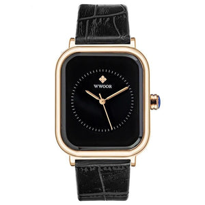 Luxury Purple Rectangle Quartz Wrist Watch