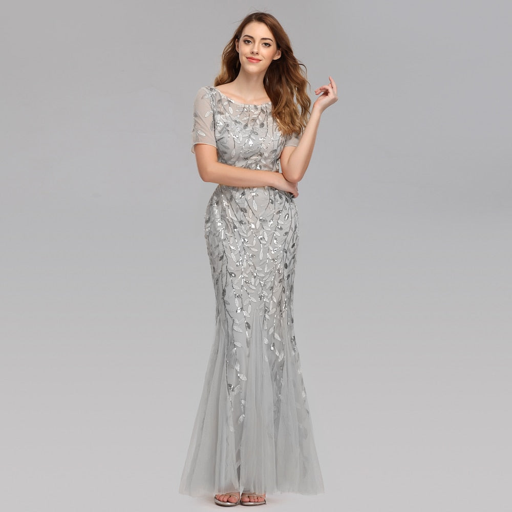 Plus Size Evening Dresses Mermaid O Neck Short Sleeve Lace Appliques T Global Fashions GC Plus Size Evening Dresses Mermaid O Neck Short Sleeve Lace Appliques T Global Fashions GC