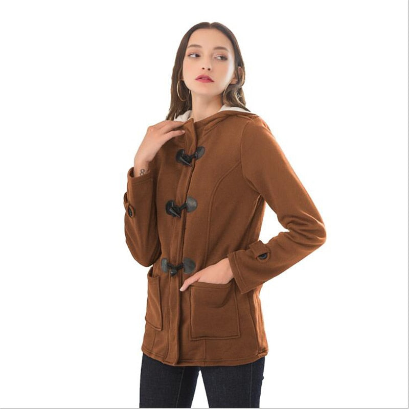 Women Basic Jackets 2020 Autumn Women&#39;s Overcoat Zipper Causal Outwear Coat Female Hooded Coat Casaco Feminino Ladies Jacket 5XL