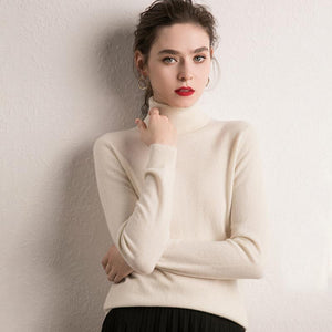 Soft Yarn Basic Fine Wool Cashmere Jumper Sweater