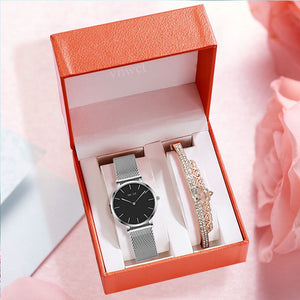 Stainless Steel small Dial Women Waterproof Wristwatches