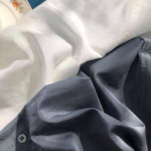 Ancient Silk Cotton Long-Sleeved Shirt Blouse