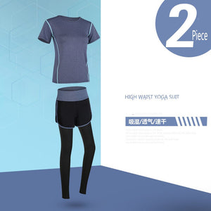 Running T-Shirt Sports Bra Wear Yoga Leggings Sport Suit