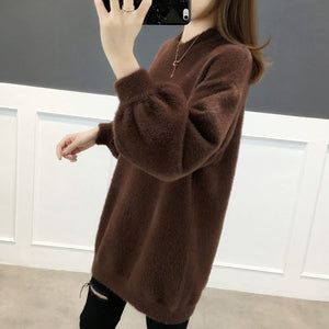 Korean Loose and Lazy Knitted Bottom Coat