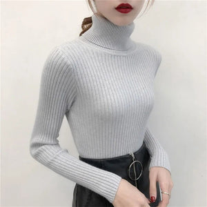 2021 Knitted Women  Sweater Pullovers Autumn Winter Basic Women O-Neck  Sweaters Pullover Slim Female Top Clothing