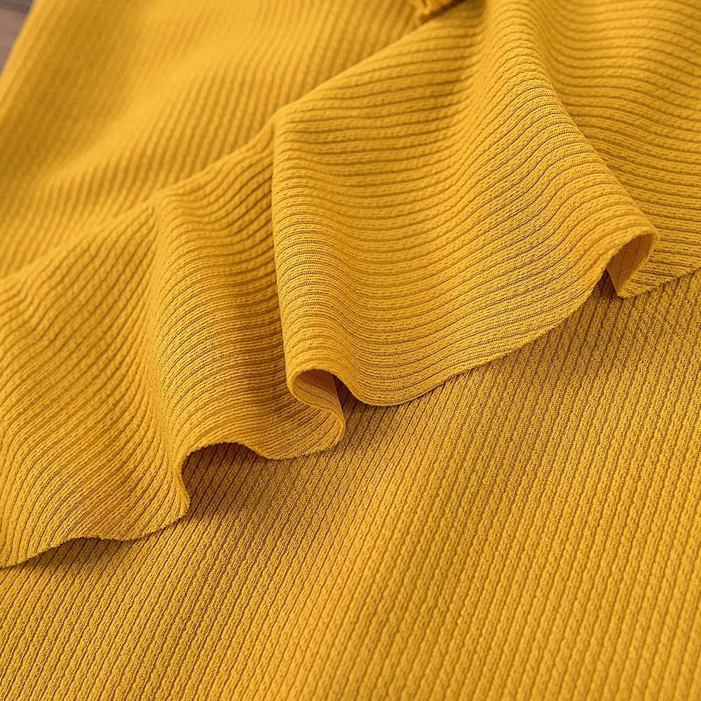 Yellow Solid One-piece Swimsuit V neck Ruffle Sexy Monokini