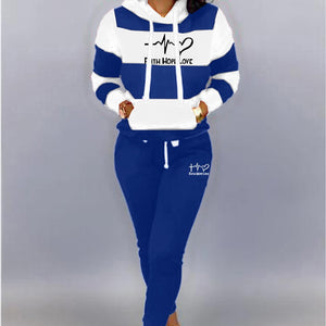 Sweatshirt+Pants Sportwear Casual Women's Sports Suit