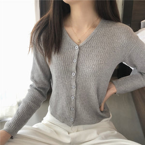Cardigan Women&#39;s Knit Short Slimming Tops Spring Summer New Fashion Design Loose Casual Sweater