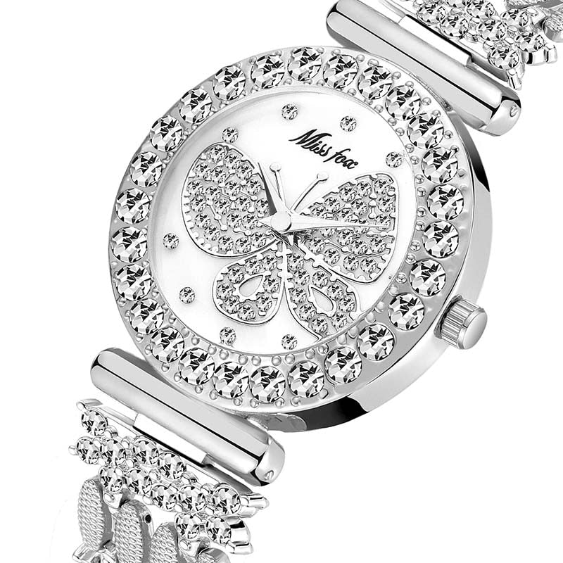 Butterfly Big Diamond 18K Gold Watch