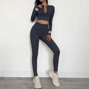 Fitness Clothing Sports Crop Top Bra Shorts Leggings Suit