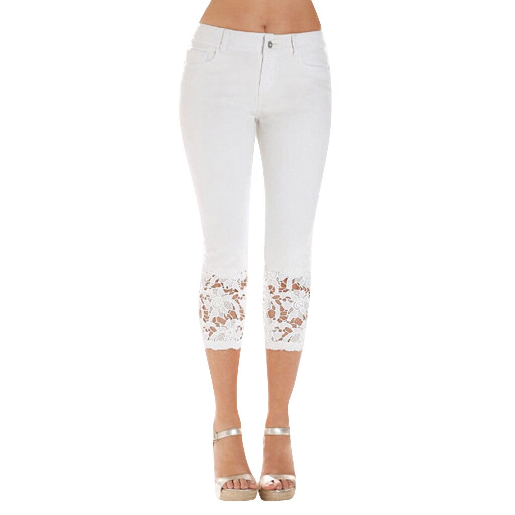 Retro High Waist Explosive Lace Casual Trousers