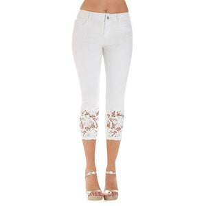 Retro High Waist Explosive Lace Casual Trousers