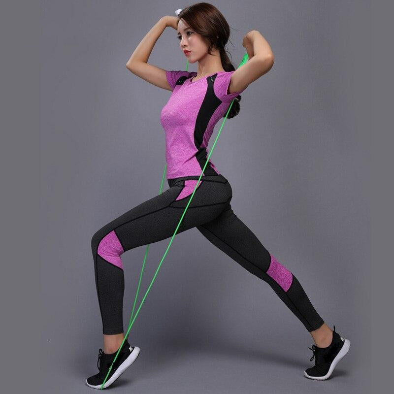 Breathable Compressed Yoga Leggings Sport Suit