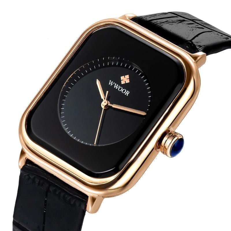Fashion Elegant Black Leather Watch