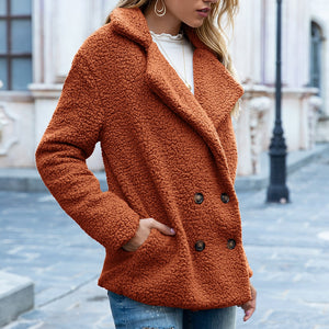 Teddy Coat Women Faux Fur Coats Long Sleeve Fluffy Fur Jackets Winter Warm Female Jacket Oversized Women Casual Winter Coat 2021