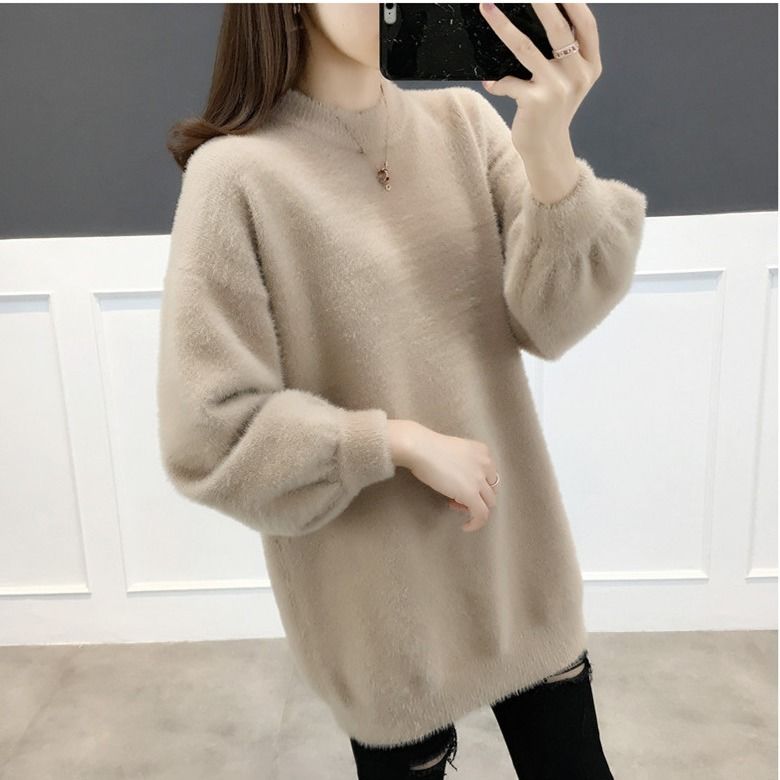Korean Loose and Lazy Knitted Bottom Coat