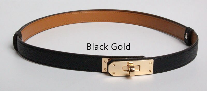 2021 New Luxury Brand High quality Women real Leather 1.8cm Width Belts Golden lock buckle dress jeans sweater waistband belt