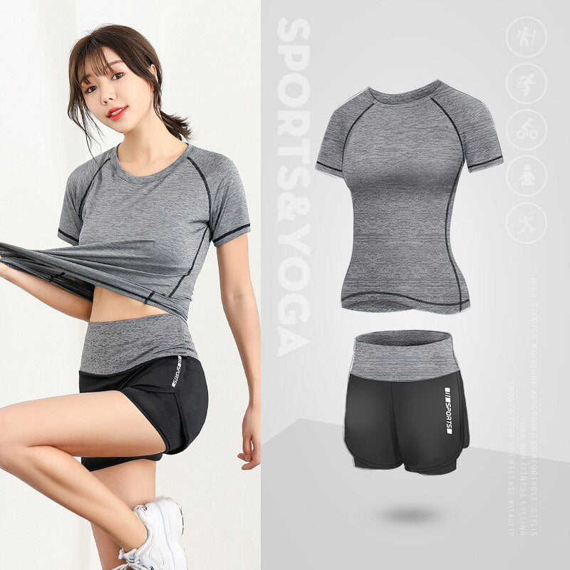 Breathable Fabric Compressed Gym Yoga Set