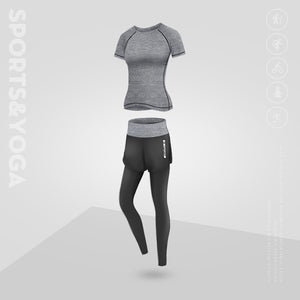 Breathable Fabric Compressed Gym Yoga Set