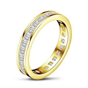 925 Sterling Silver Full Eternity Women Engagement Ring