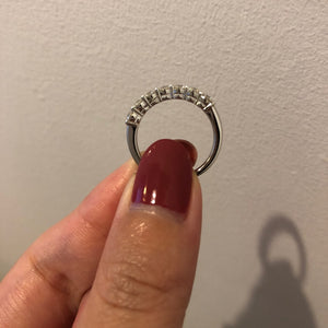 0.7Ct VVS1 Half Eternity Band Moissanite Diamond Wedding Ring