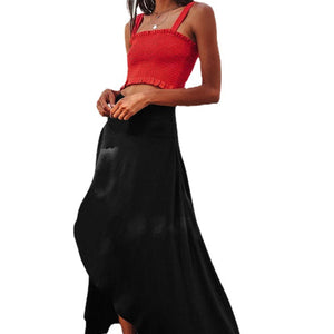 New Summer  Fashion Women Wear Ruffled Irregular Drape Skirt Casual Dress