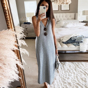 Popular Spring Summer New Backless Camisole Dress Women Clothing