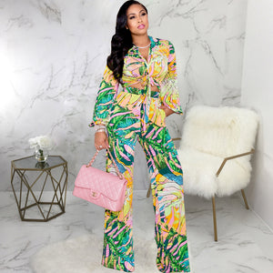 New  Wear Fashion Digital Printing Splicing Two-Piece Suit