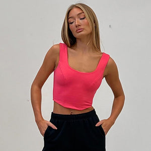Women Clothing Spring New Sleeveless Slim Fit Sports Tube Top