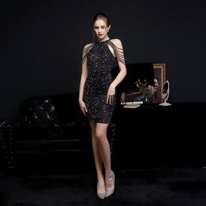 Banquet Evening Dress Women＇s New Colorful Sequin Short Dress Party Gathering Small Dress Fairy Style