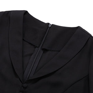 Fashionable Elegant  Women Clothing Short Dress Black Chiffon Long Sleeve V-neck Waist Trimming Casual Dress for Women
