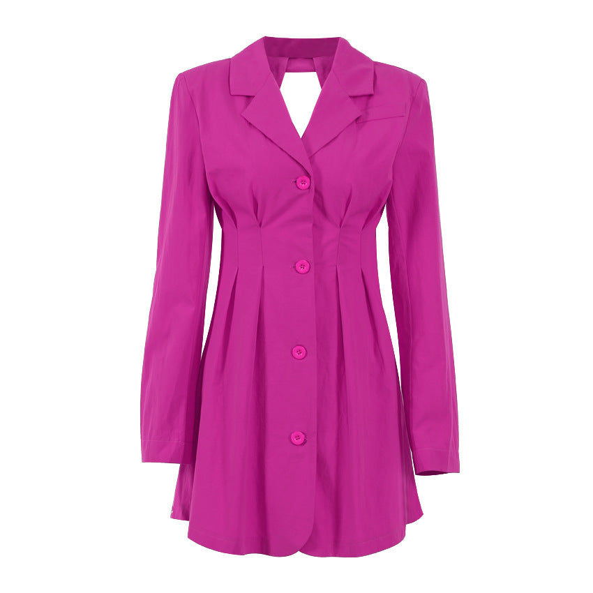 Autumn Winter Dress Sexy Backless Suit Collar Long Sleeve Slim Slimmin Global Fashions GC Autumn Winter Dress Sexy Backless Suit Collar Long Sleeve Slim Slimmin Global Fashions GC