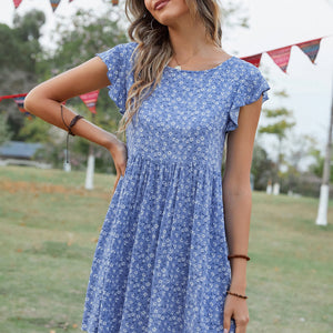 New Dress Summer Elegant A- line Skirt Loose Rayon