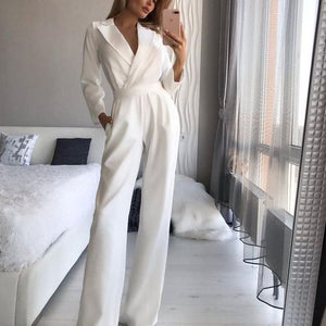 New Women Clothing   New Long Sleeve Slim Fit Bodysuit Solid Color Trousers